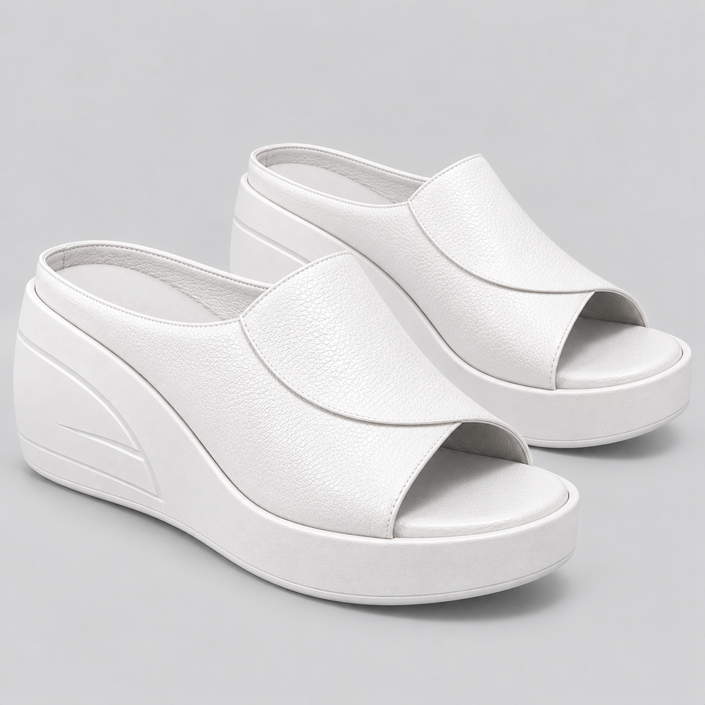 Wedge Mules til Damer - Bred Forfodsrem og Åben Tå