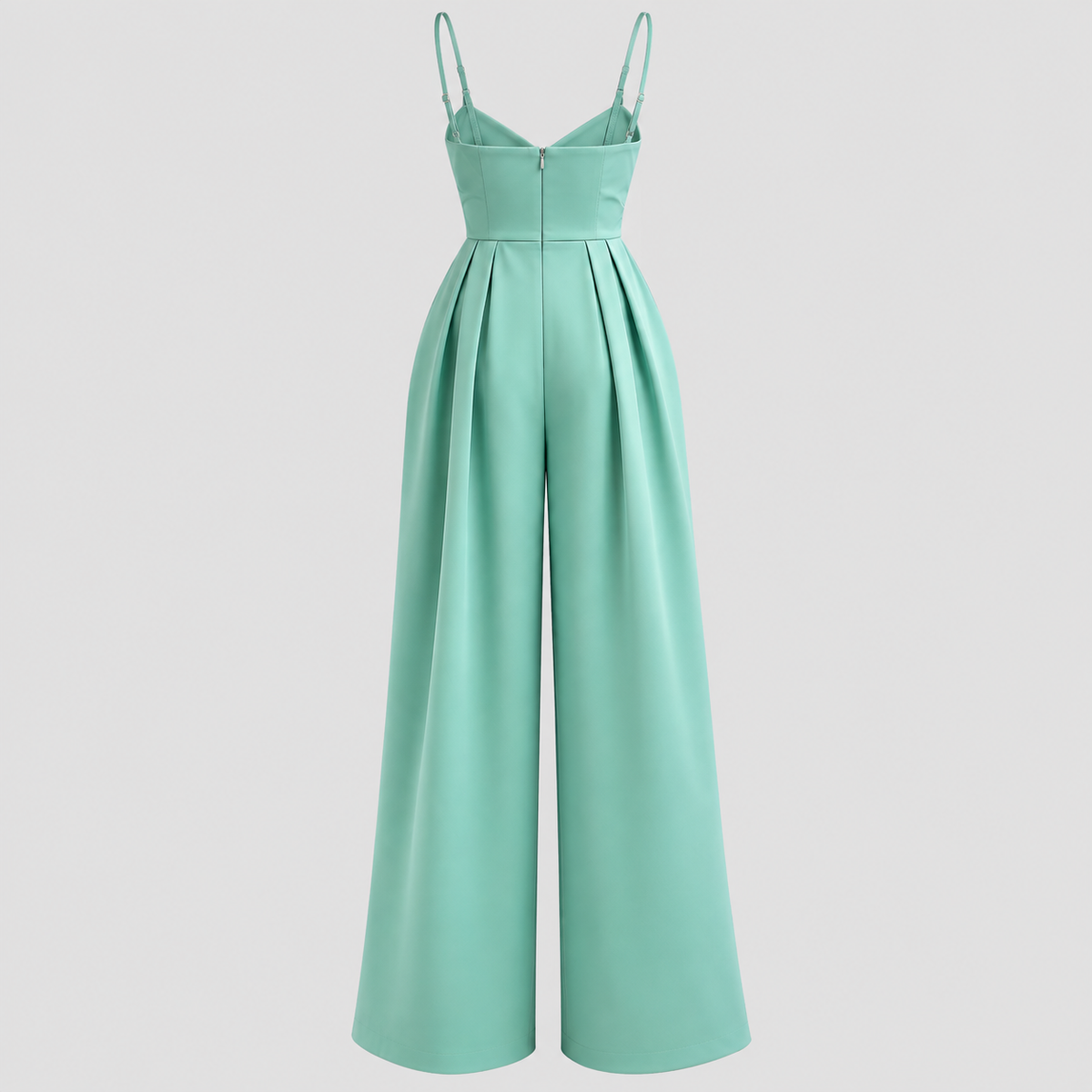 Jumpsuit med Brede Ben til Damer - Wrap Top og Spaghettistropper