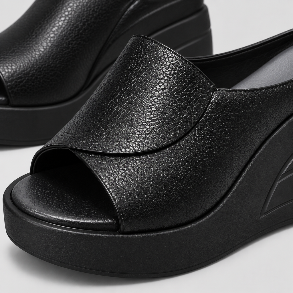 Wedge Mules til Damer - Bred Forfodsrem og Åben Tå