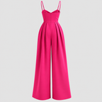 Jumpsuit med Brede Ben til Damer - Wrap Top og Spaghettistropper