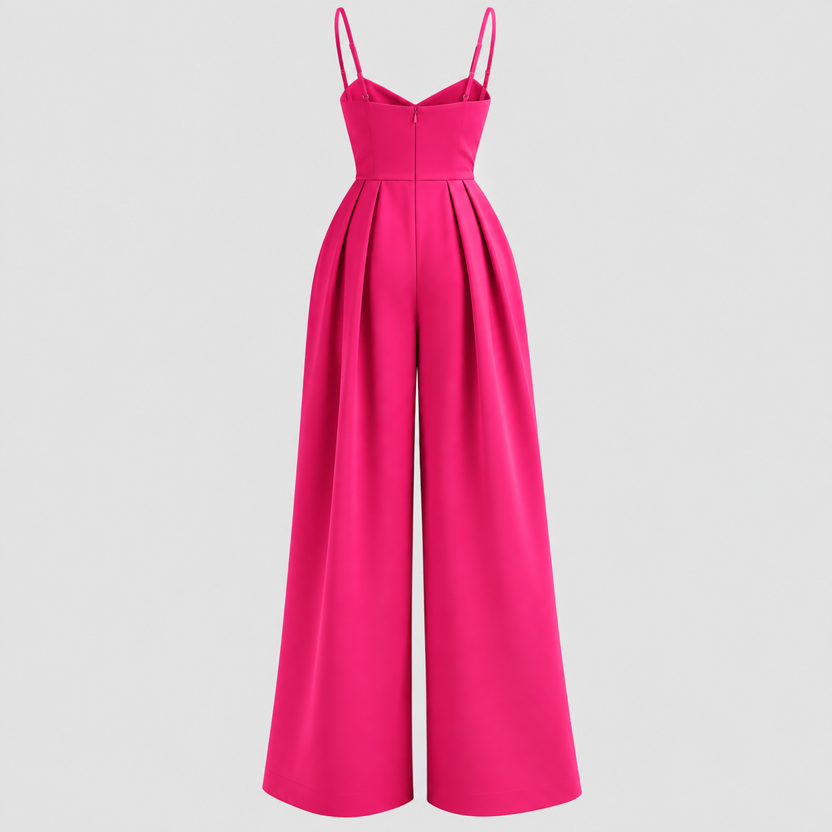 Jumpsuit med Brede Ben til Damer - Wrap Top og Spaghettistropper