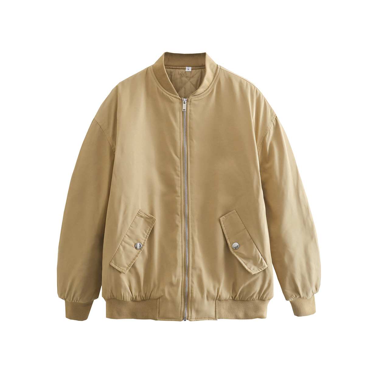 Trendy oversized bomberjakke til kvinder med quiltet polstring