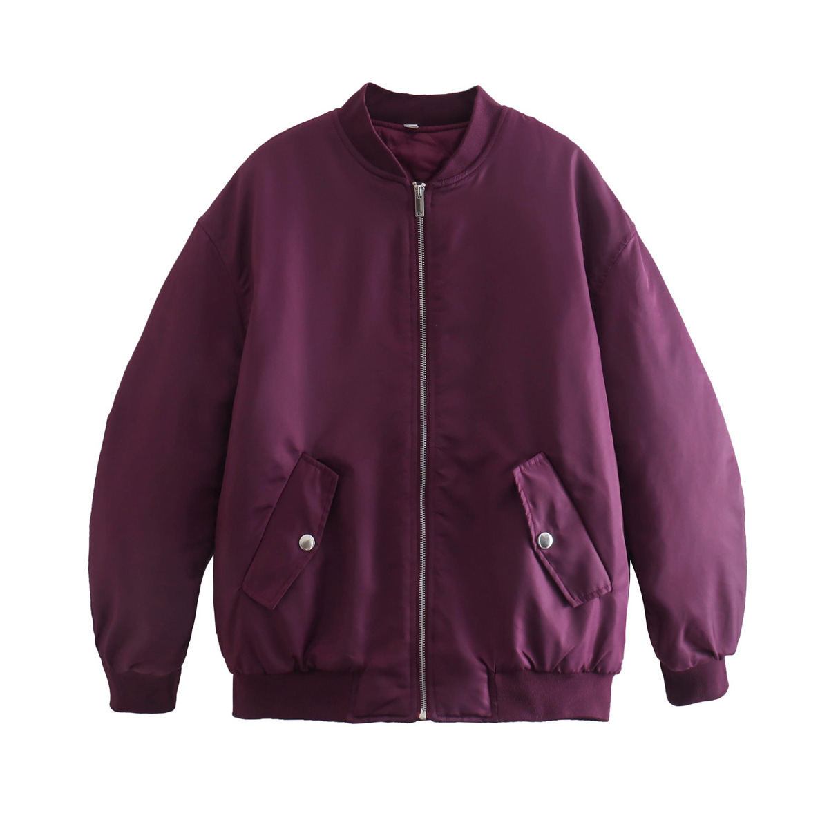 Trendy oversized bomberjakke til kvinder med quiltet polstring
