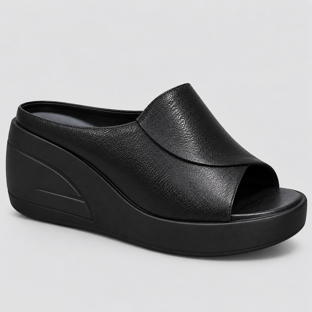 Wedge Mules til Damer - Bred Forfodsrem og Åben Tå