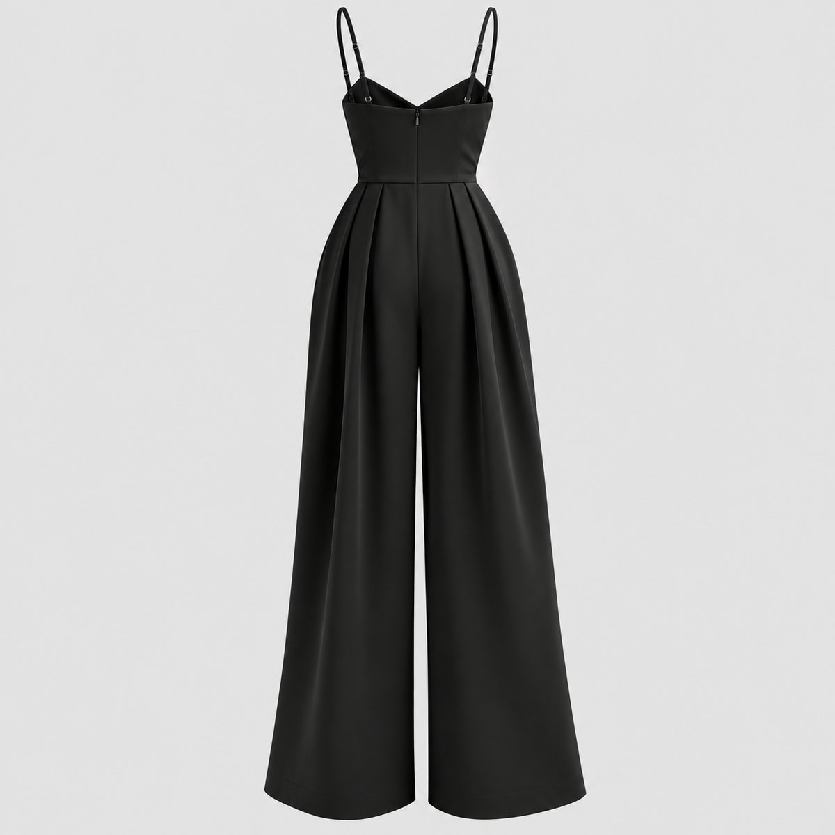 Jumpsuit med Brede Ben til Damer - Wrap Top og Spaghettistropper