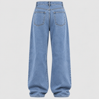Jeans med Vide Ben til Damer - Høj Talje, Afslappet Pasform