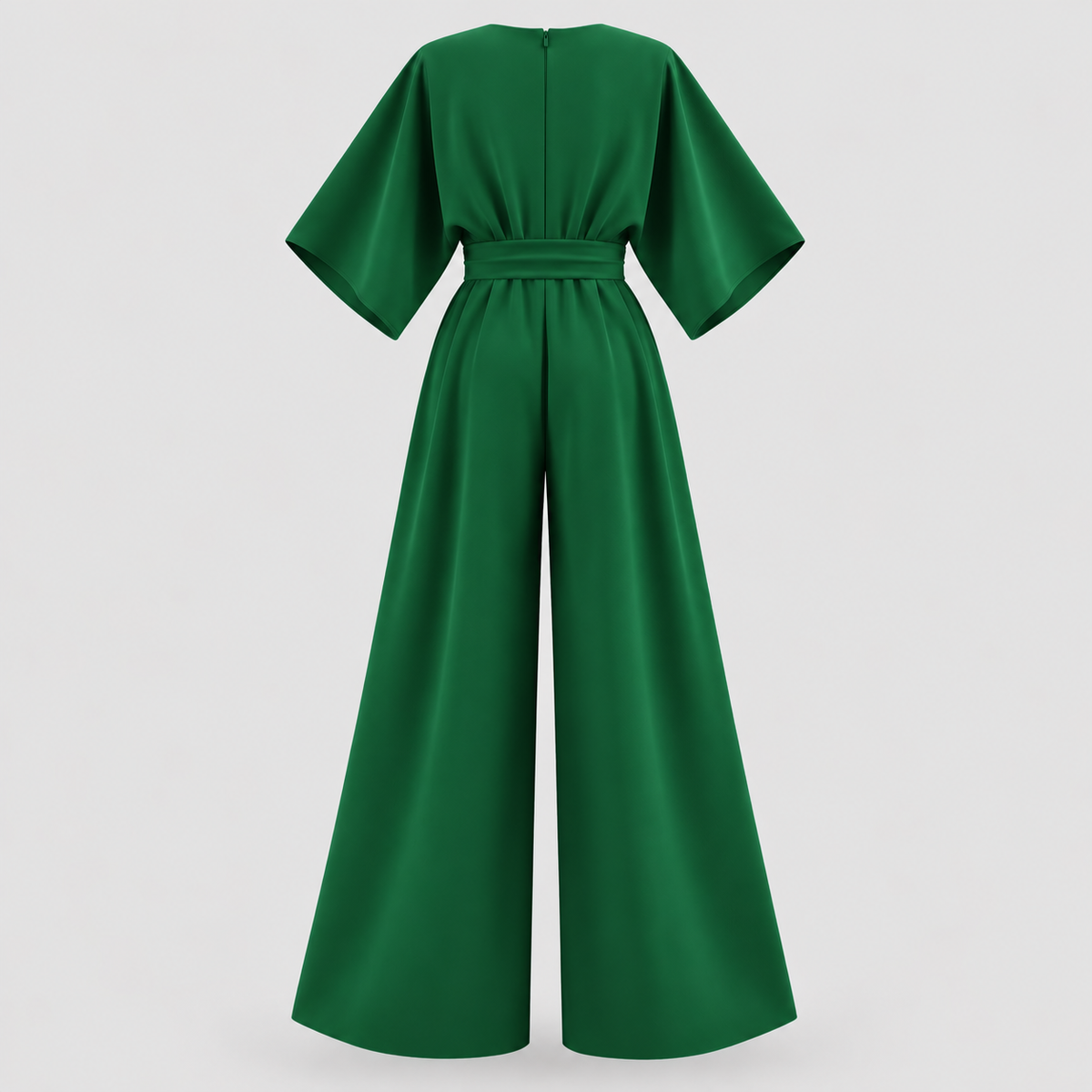 Chiffon Wrap Jumpsuit til Damer – Vide Ben, Flere Farver