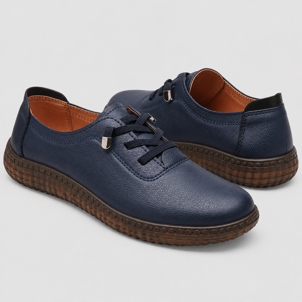 PU Snøresko til Damer - Minimalistiske Sneakers med Fleksibel Sål