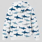 Hajprintet Hoodie til Damer - Oversized Strikpullover