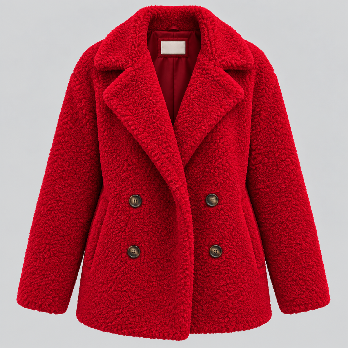Teddy Fleece Jakke – Dobbeltradet Vinterfrakke