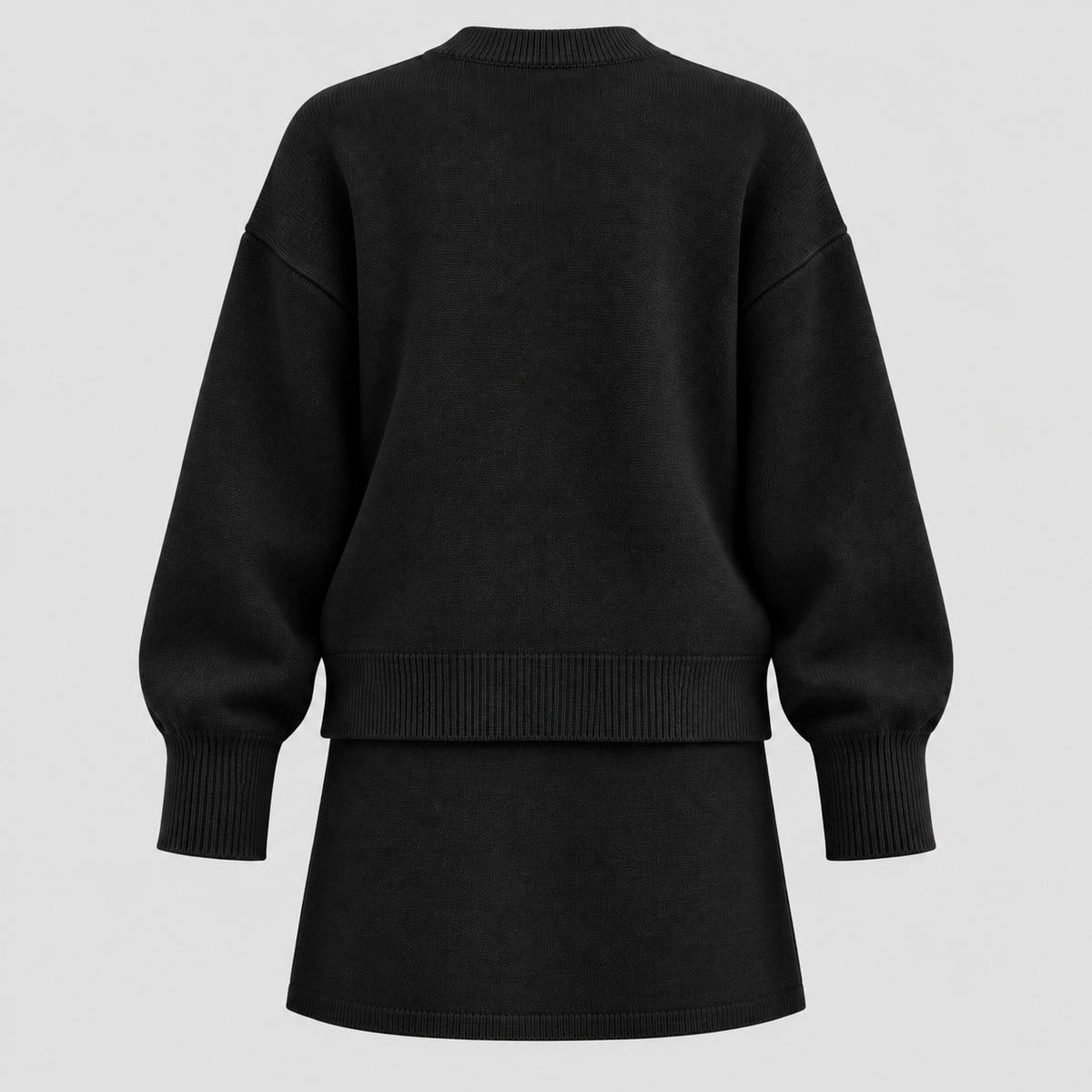 Dame Todelt Sweatersæt – Oversized Top med Shorts