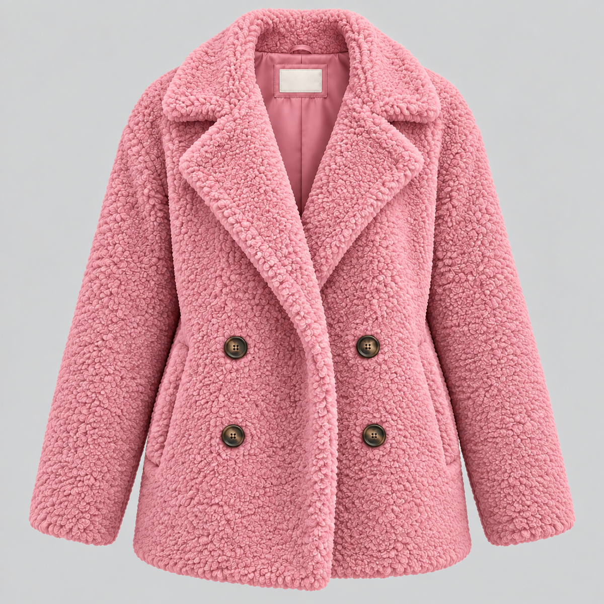 Teddy Fleece Jakke – Dobbeltradet Vinterfrakke