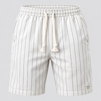 Herre Nålestribede Shorts – Elastisk Talje med Snor