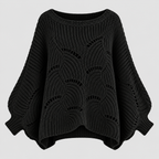 Sweater med Flagermusærmer til Damer - Cropped Kabelstrik