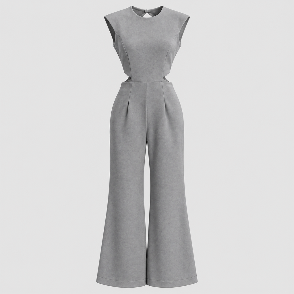 Formstøbt Jumpsuit til Damer - Ærmeløs med Drapering ved Taljen