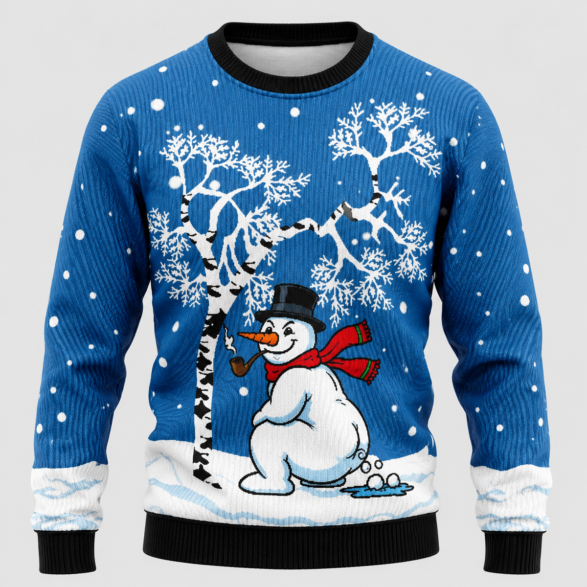 Snemandsprintet Sweater til Herrer - Strikket med Rund Hals