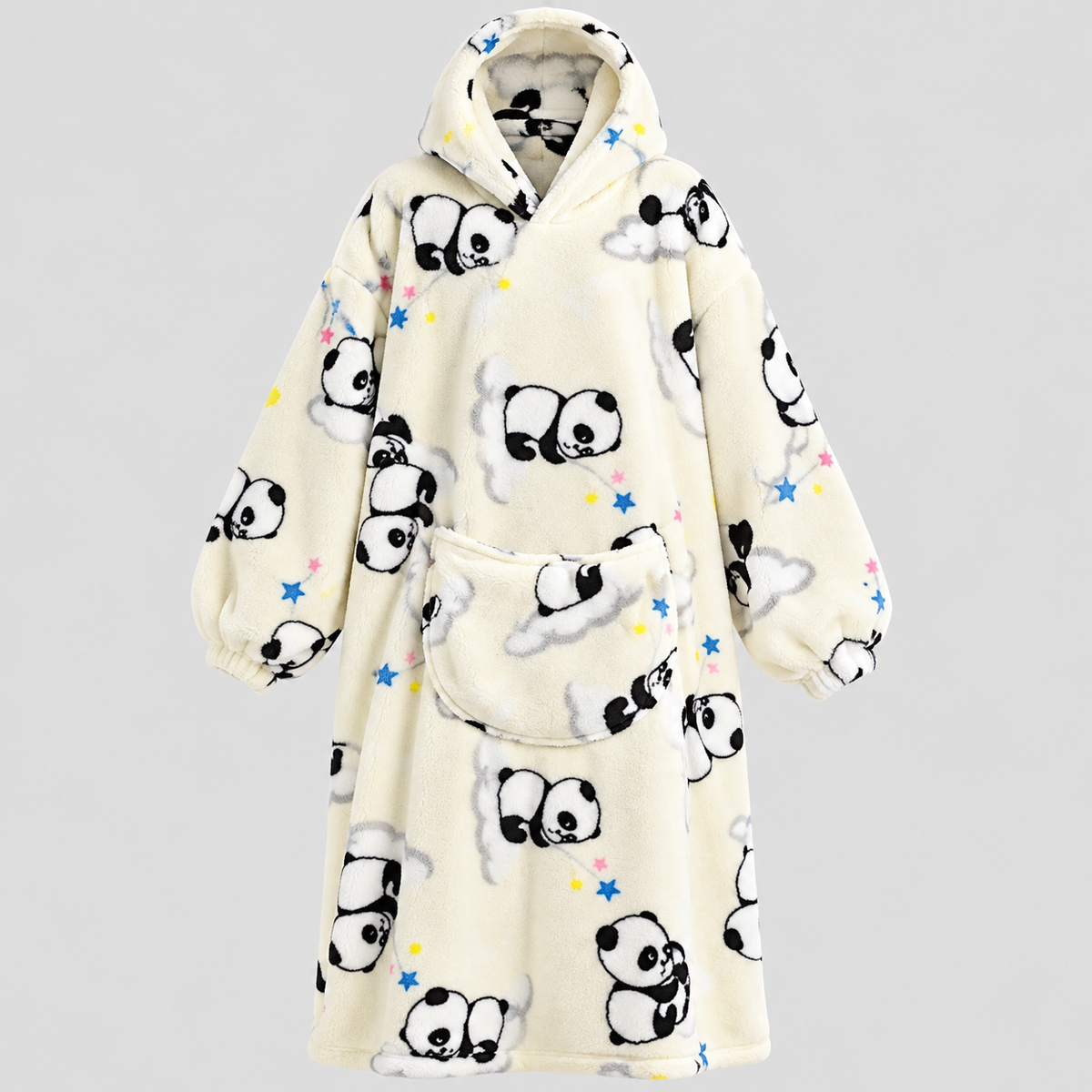 Hættebeklædt Tæppe - Blødt Sherpa Fleece, Maskinvaskbart