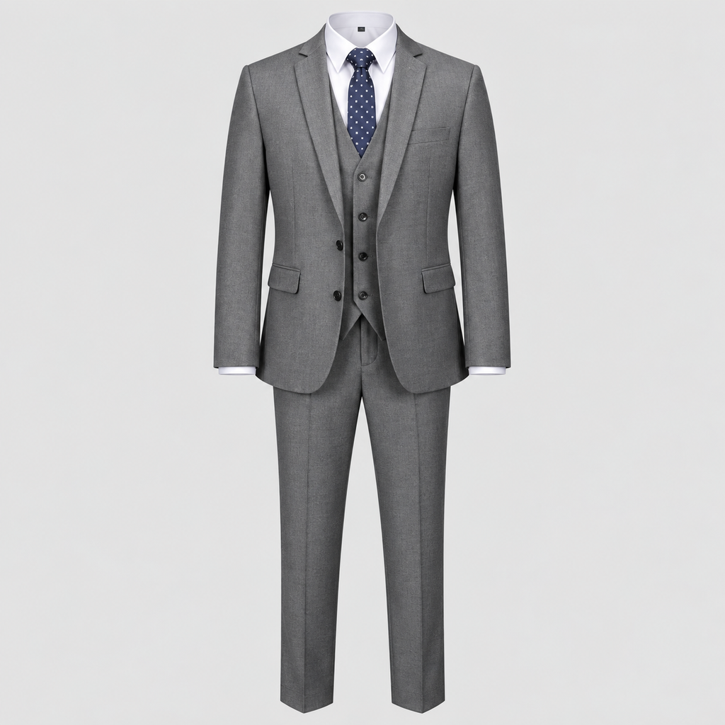 Herre Slim Fit Todelt Jakkesæt – Notch Revers Blazer
