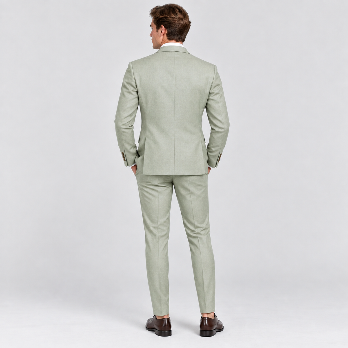 Herre Slim Fit Todelt Jakkesæt – Blazer og Bukser