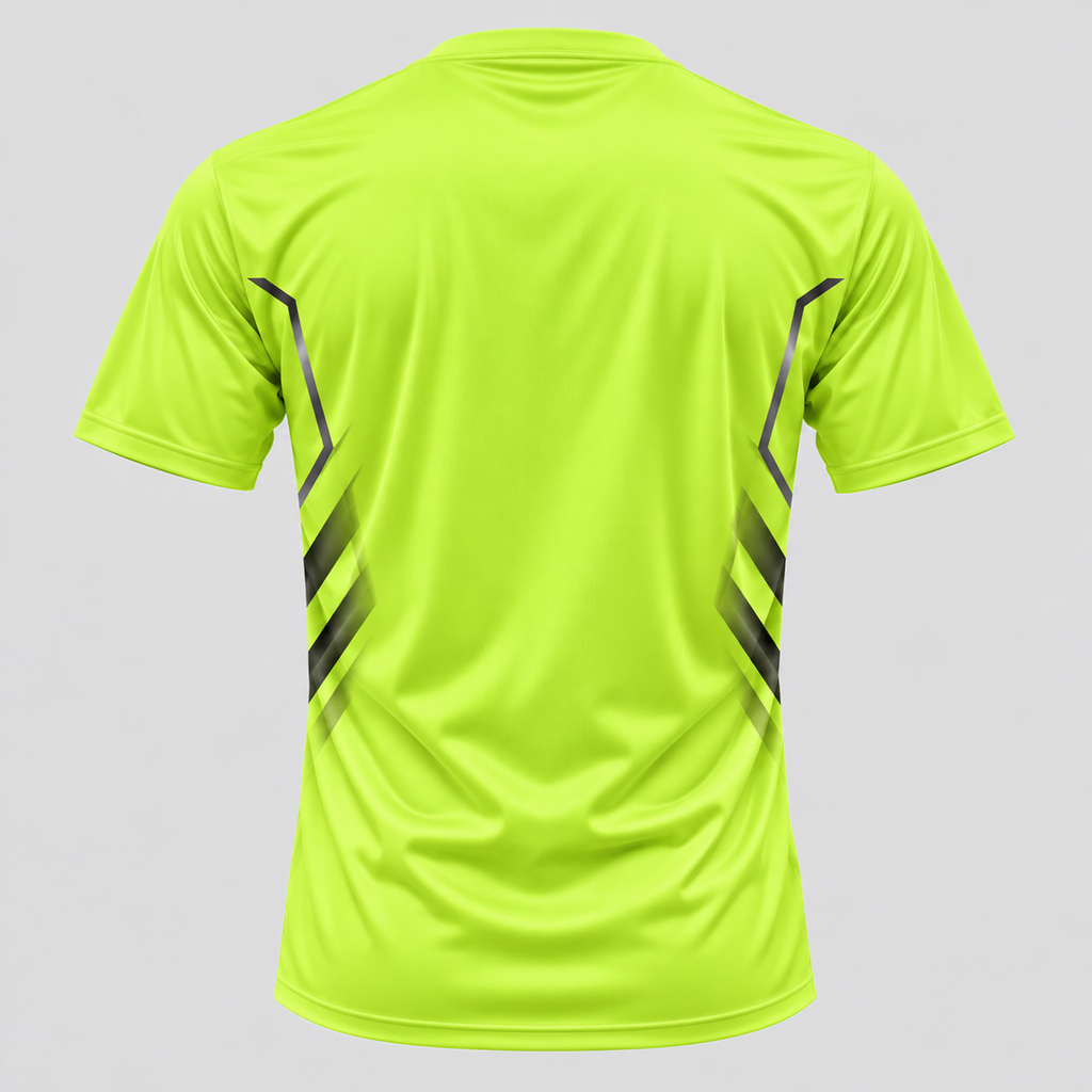 Herre Sports T-shirt – Kontrast Piping Rundhals