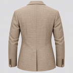 Herre Slim Fit Bomulds-Linned Blazer – Notch Revers Jakke