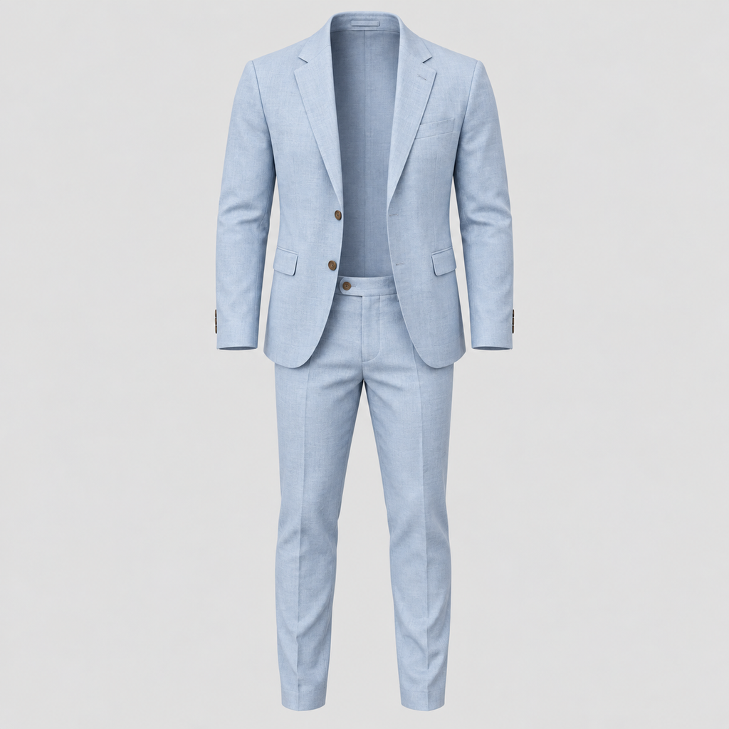 Herre Slim Fit Todelt Jakkesæt – Blazer og Bukser
