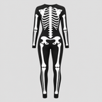 Skeletprint Heldragt til Damer - Tætsiddende Halloween-Kostume