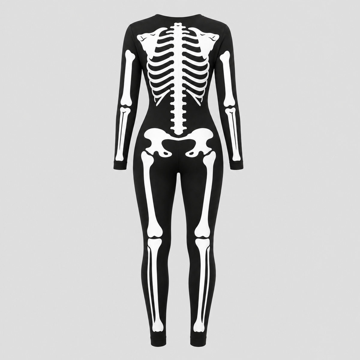 Skeletprint Heldragt til Damer - Tætsiddende Halloween-Kostume