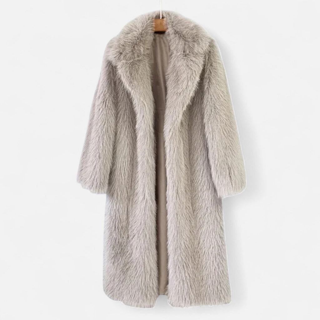 Lang Faux Fur-Frakke til Kvinder – Luksus & Varm Komfort