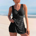 Tankini badetøj med quiltet design