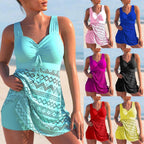 Tankini badetøj med quiltet design