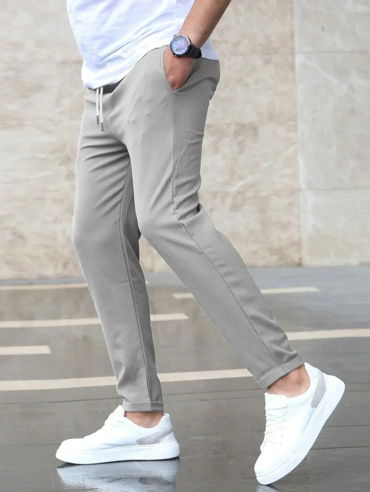 Stretch bukser herre elegant komfort