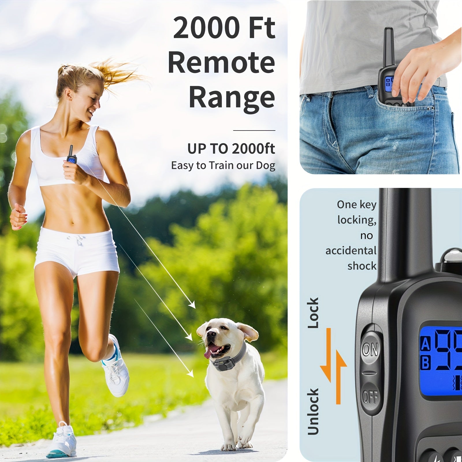 Vibrationshalsbånd til hund med USB opladning