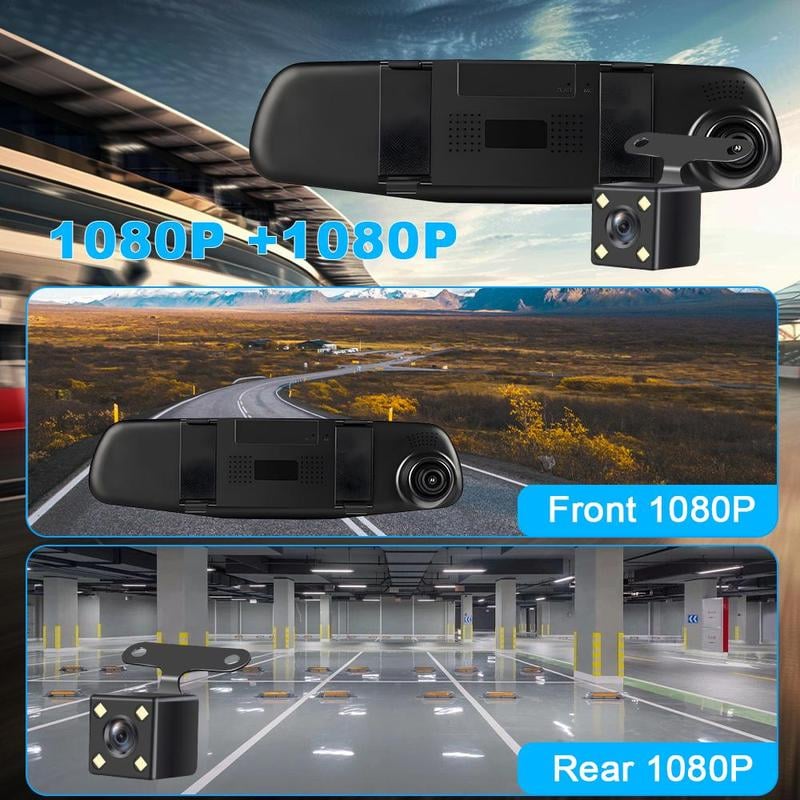Dashcam med for og bag kamera