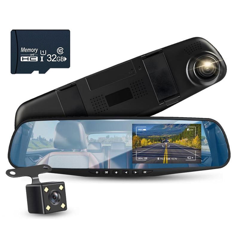 Dashcam med for og bag kamera