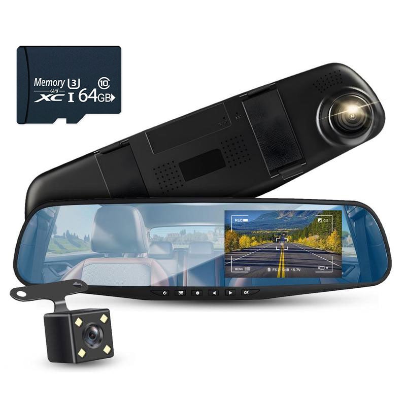 Dashcam med for og bag kamera