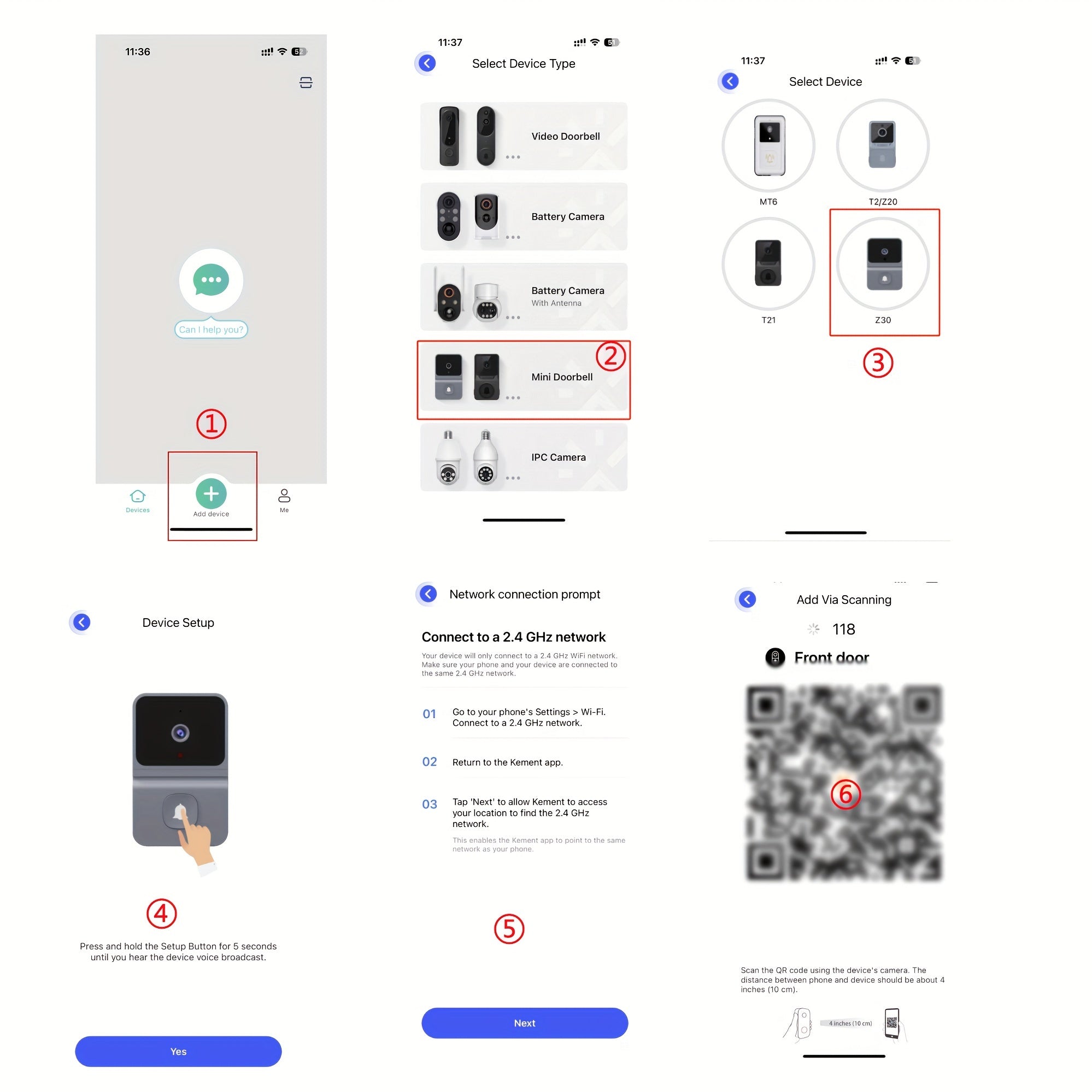 Trådløs dørklokke med kamera wifi app