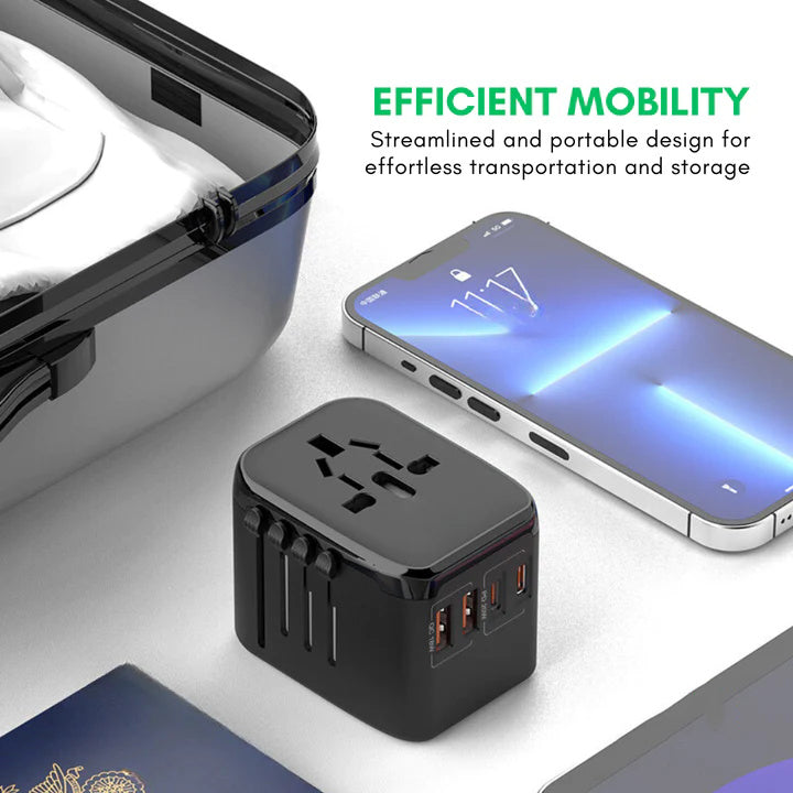 Universel rejseadapter med USB opladning