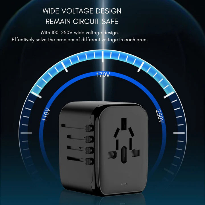 Universel rejseadapter med USB opladning