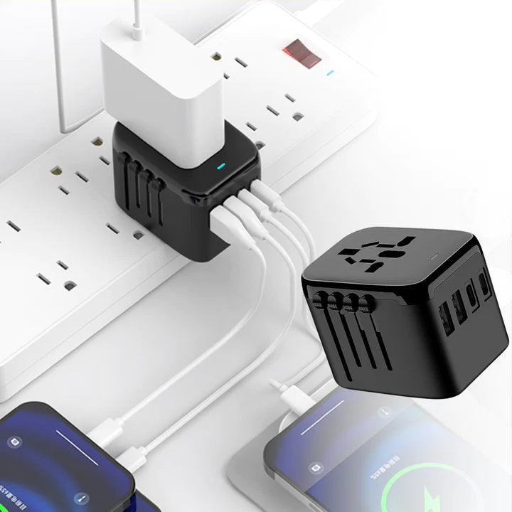 Universel rejseadapter med USB opladning