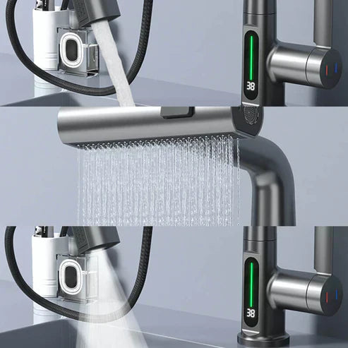 Fleksibel vandhane med LED display