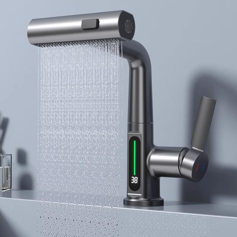 Fleksibel vandhane med LED display